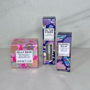 NIB Winky Lux Primer, Lip Oil & Lip Balm Set